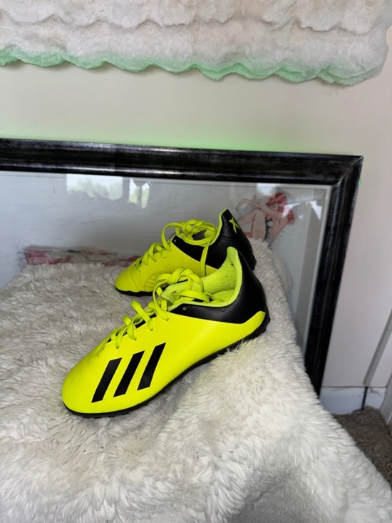 Neon  green and black Adidas soccer sneakers for men or women main image 6
